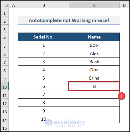 Why Is AutoComplete Not Working in Excel?