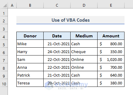 Run VBA Codes to Remove Duplicates Based on One Column in Excel