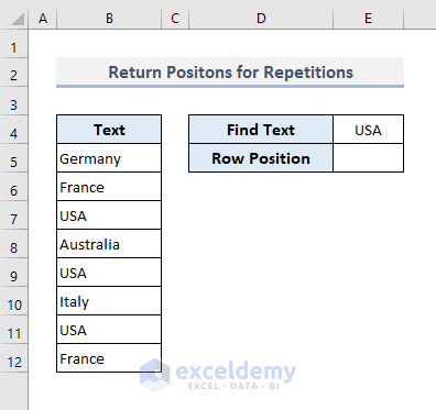 Search for Text in Repeated Occasions and Return All Positions