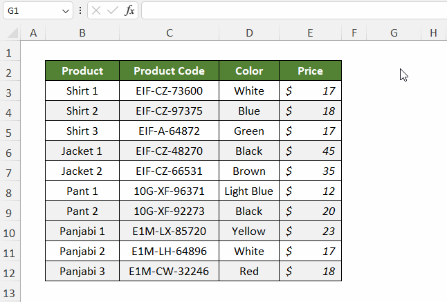 click and drag new column in Excel