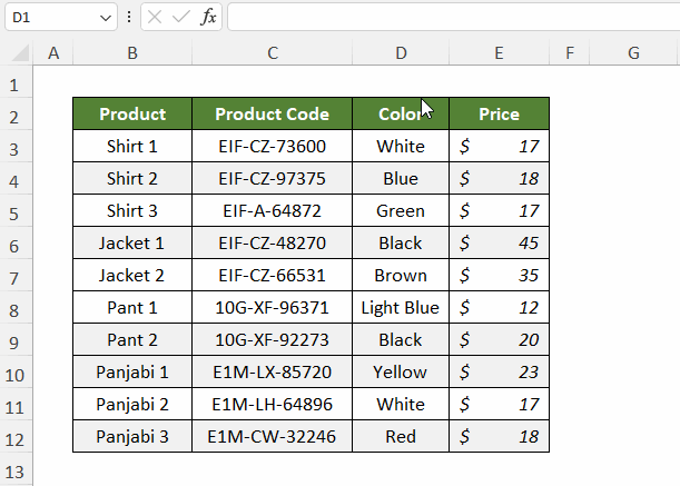 use fill handle to add new column in Excel