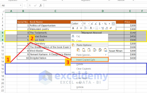 insert multiple rows in excel using copy and paste
