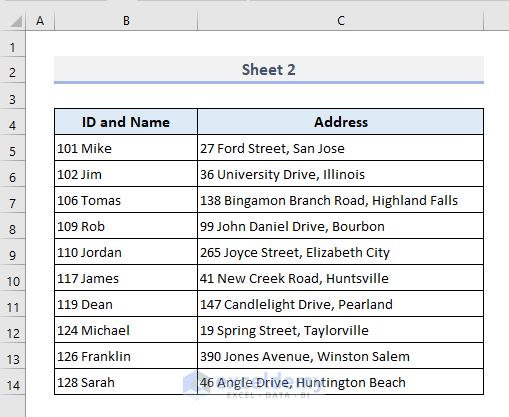 Use VLOOKUP to Match Data from 2 Worksheets and Return Values in Excel