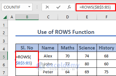 ROWS how to number rows in excel
