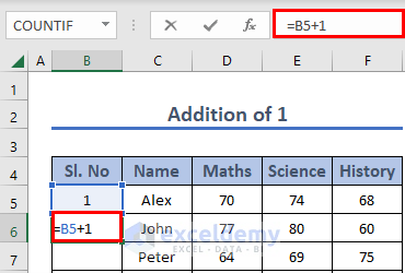 Add 1 how to number rows in excel