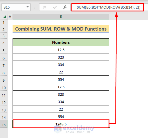 How to Sum Rows in Excel (9 Easy Methods) - ExcelDemy