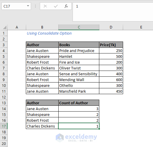 merge rows in Excel based on criteria
