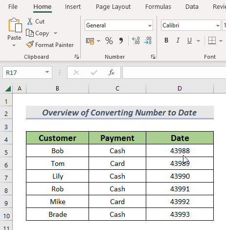 Overview to Convert Number to Date