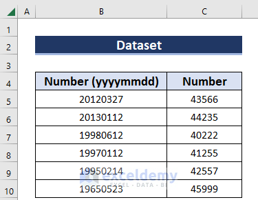 Dataset for Converting Date Format