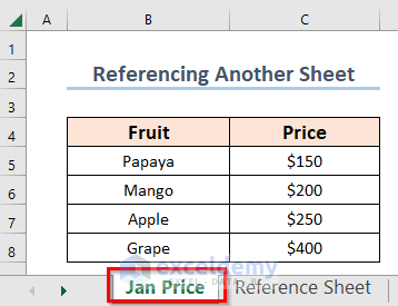 How to Reference Another Sheet in Excel