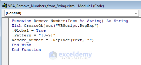 vba remove all numbers from string