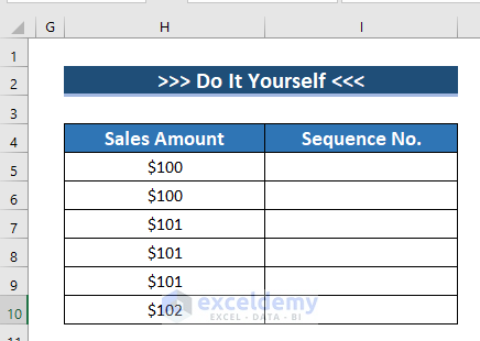 Practice Section to Add Sequence Number by Group