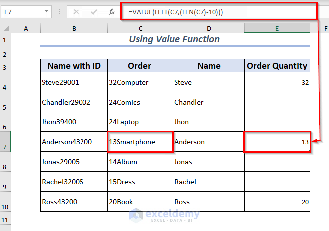 Using VALUE Function to remove multiple characters from right