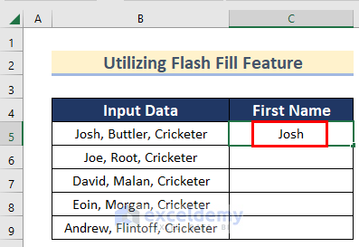 Utilize Flash Fill Feature to Remove Text After a Character in Excel