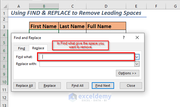 Using FIND and REPLACE