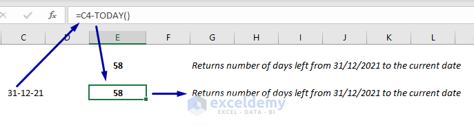 To Get the Number of Remaining Days from Current Date
