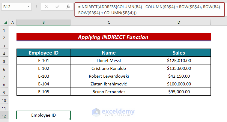 Transpose Multiple Rows in Group to Columns with INDIRECT Function