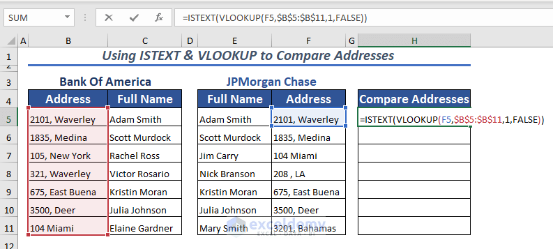 Using ISTEXT & VLOOKUP to Compress Addresses