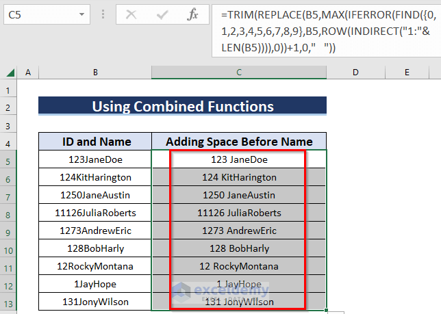 Adding Space Between Number and Text