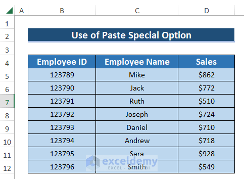 How to Copy and Paste Exact Formatting in Excel