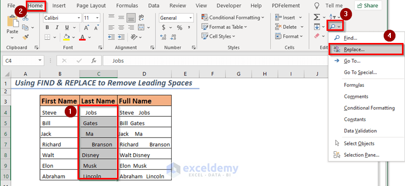Removing Double spaces Using FIND and REPLACE