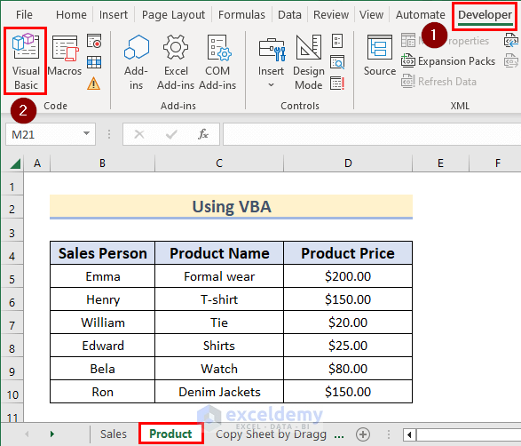 How to Copy an Excel Sheet Using VBA