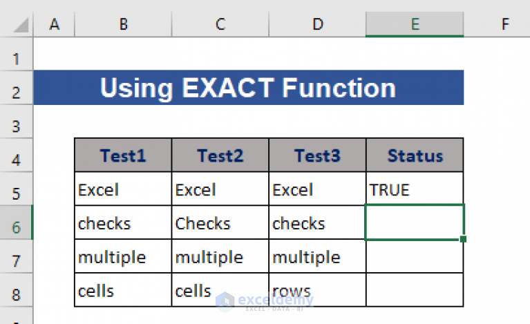 How To Check If Multiple Cells Are Equal In Excel 4 Methods ExcelDemy