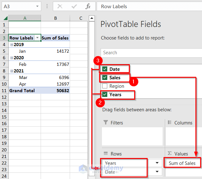 Creating Pivot Table by Dragging Elements