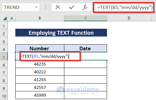 Use of TEXT Function Convert Number to Date Format in Excel