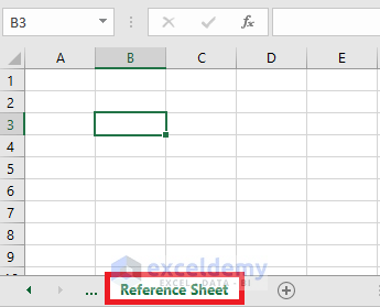 Reference sheet of Reference Another Sheet in Excel