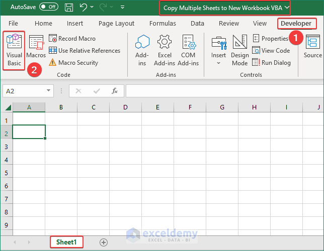 Create Module to Copy Multiple Sheets to New Workbook with VBA