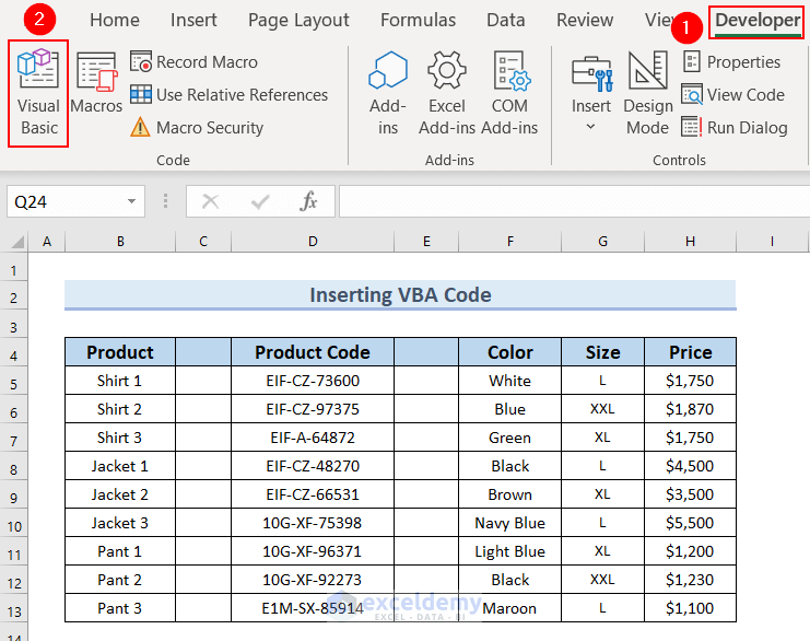 Inserting VBA to Delete Unused Columns in Excel