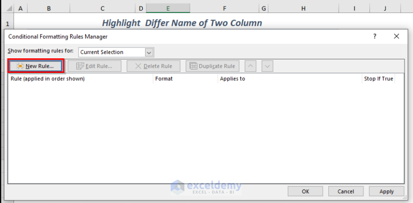 Matching Differences of Two Columns