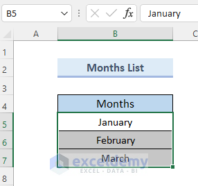 Month list: Vlookup and Sum Across Multiple Sheets Using the SUMPRODUCT, SUMIF and INDIRECT Functions