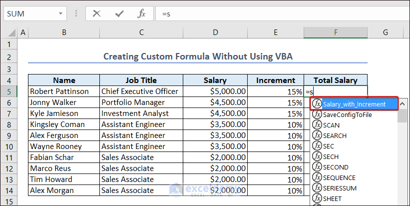 Highlighting For,ula in Excel