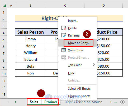 How to Copy Multiple Sheets in Excel by Right-Clicking