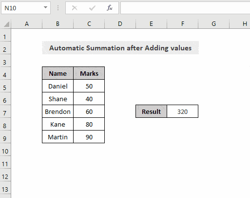 counta with criteria to achieve auto sum