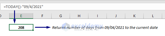 To Get the Number of Days Between the Current Date and a Specific Date