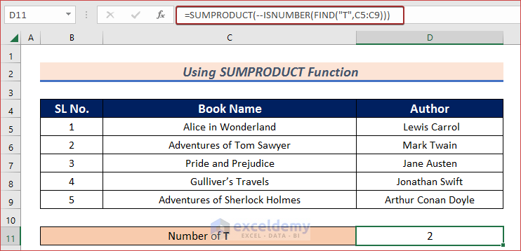 Excel Count Specific Characters in Column