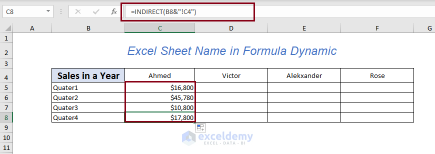 Used Autofill to copy the formula