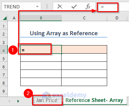 Reference to Another Sheet Using an Array Formula in Excel