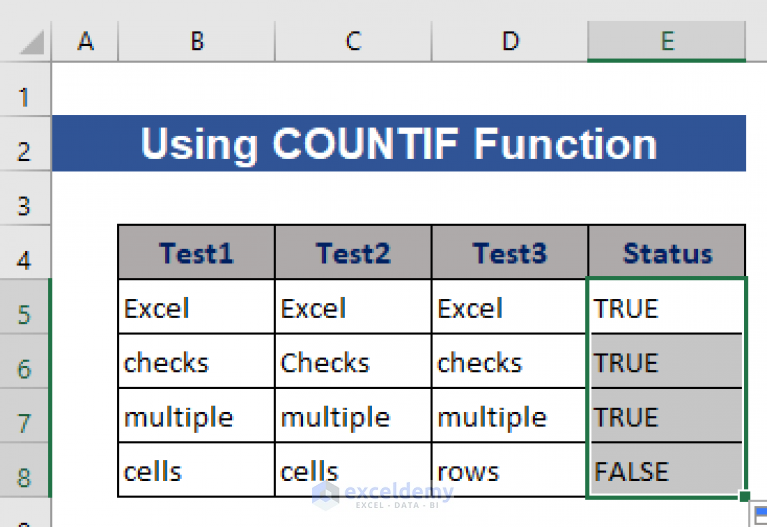How To Check If Multiple Cells Are Equal In Excel 4 Methods ExcelDemy