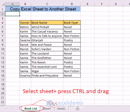 Copy sheet to another sheet