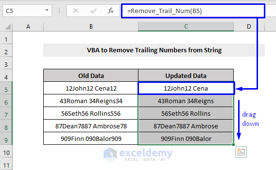 result of vba remove trailing numbers from string