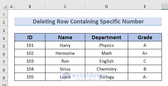 Dataset to delete entire row based on a numeric value in a cell using Excel VBA