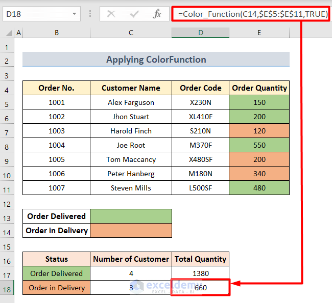 ColorFunction Excel