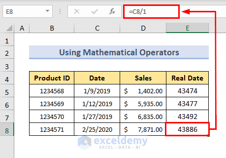 dividing text by 1 to convert text to date in excel