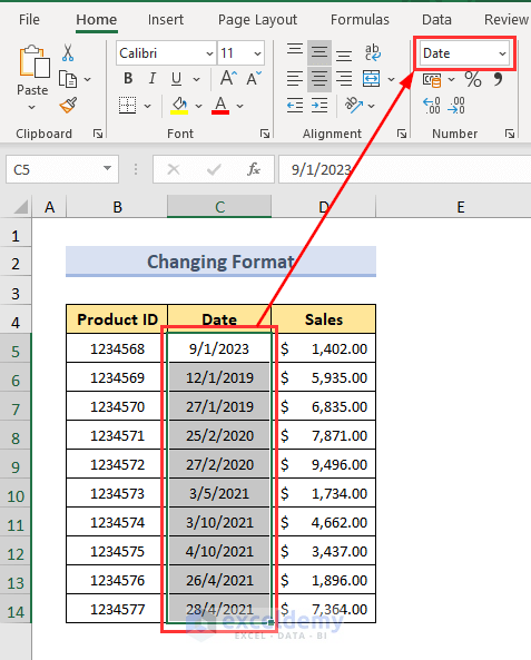 Convert Text to Date Result Using Number Format