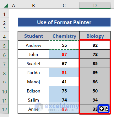 Format painter to Copy Conditional Formatting