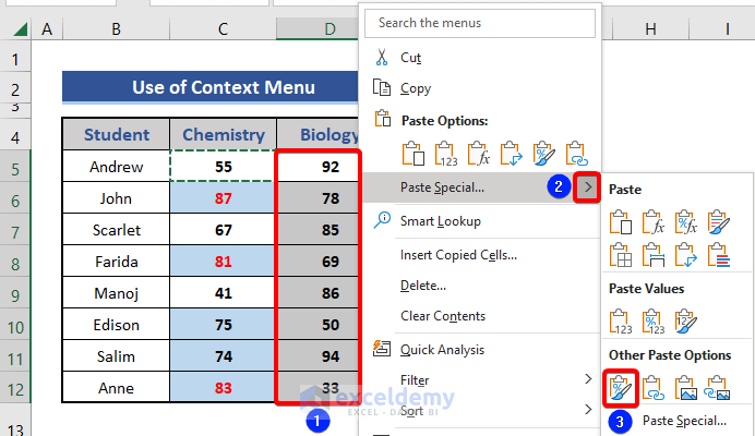 Copy Conditional Formatting from the context menu
